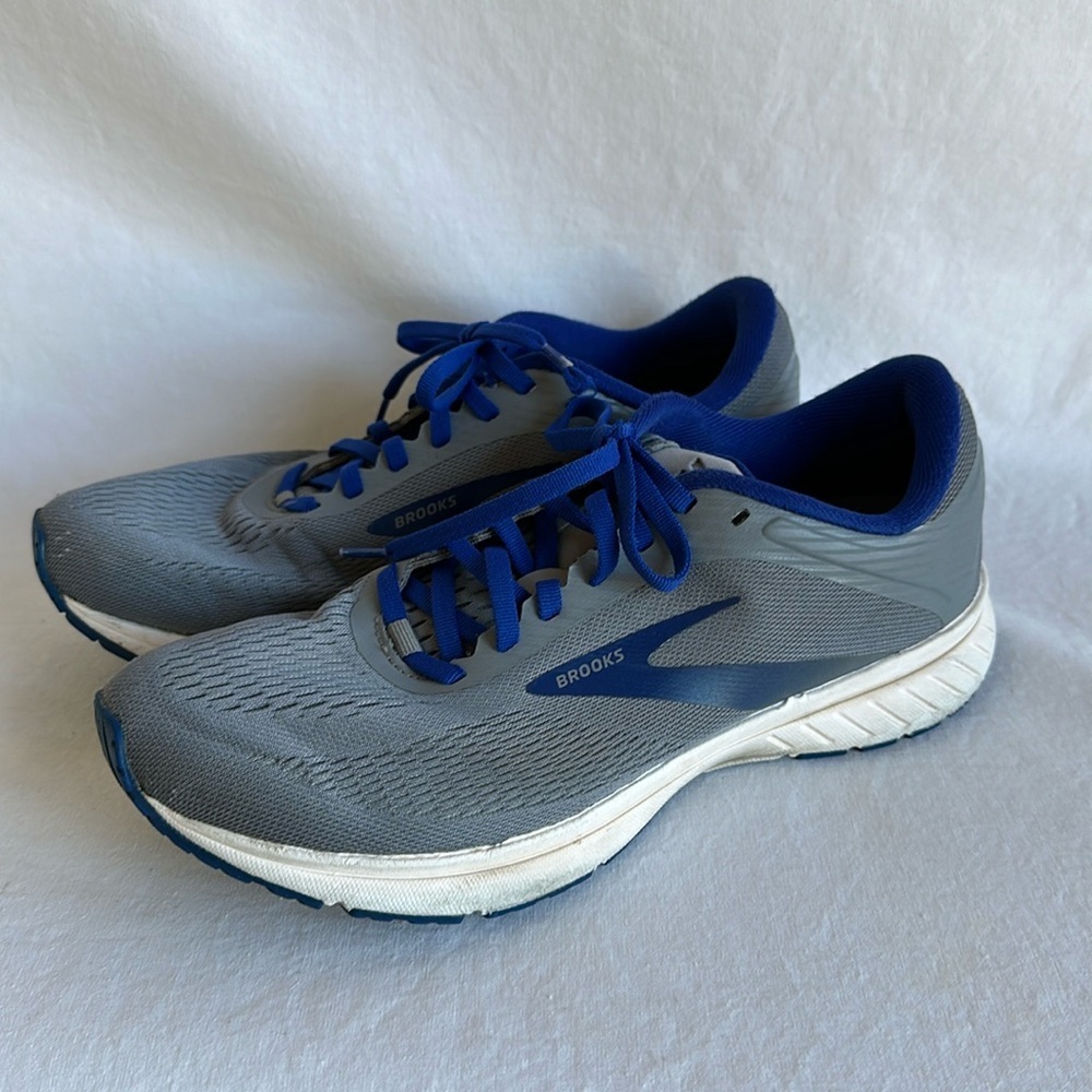 Brooks Transmit 2 gray and blue running shoes, size 8 - Picture 2 of 9